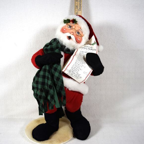 Annalee Santa Figure 18" Good Boys & Girls List 1997 Christmas Decor Whimsical - Picture 14 of 16